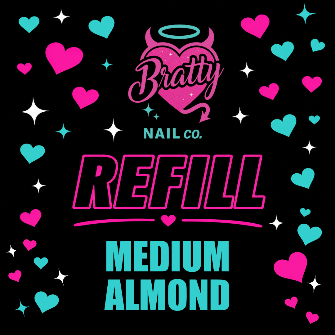Bratty Tips | Medium Almond | Refill