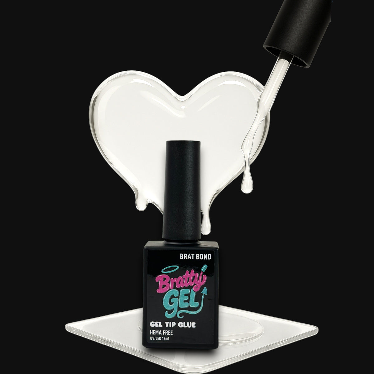 Brat Bond UV gel nail glue for full-cover soft gel tips by Bratty Nail Co.
