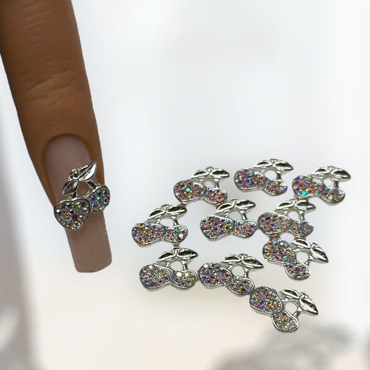 Cherry Bling Nail Charms (10pc)