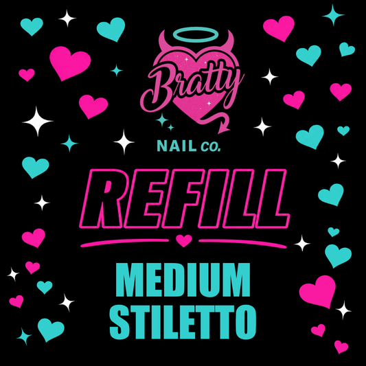 Bratty Tips | Medium Stiletto | Refill