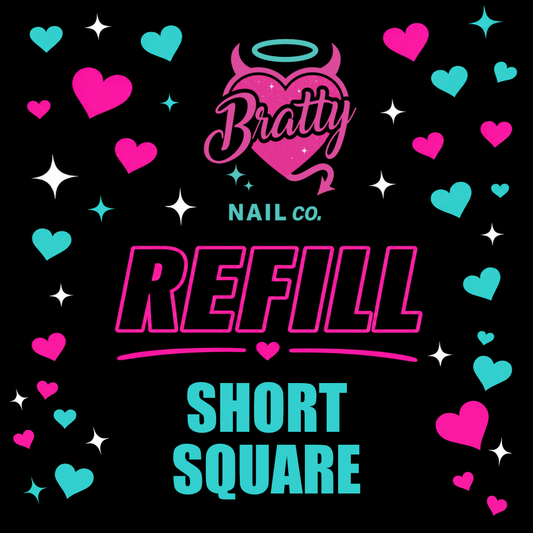 Bratty Tips | Short Square | Refill