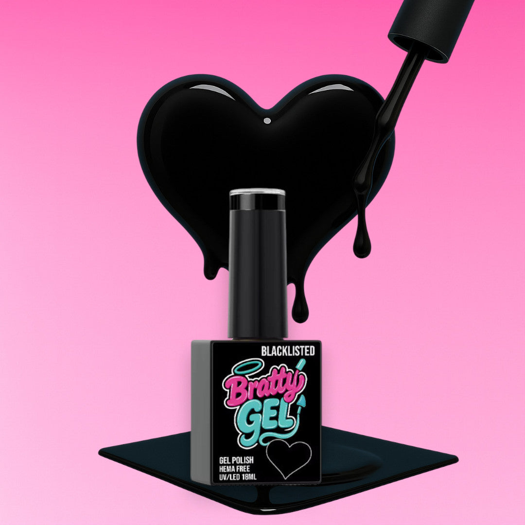 Blacklisted jet-black gel polish by Bratty Nail Co.