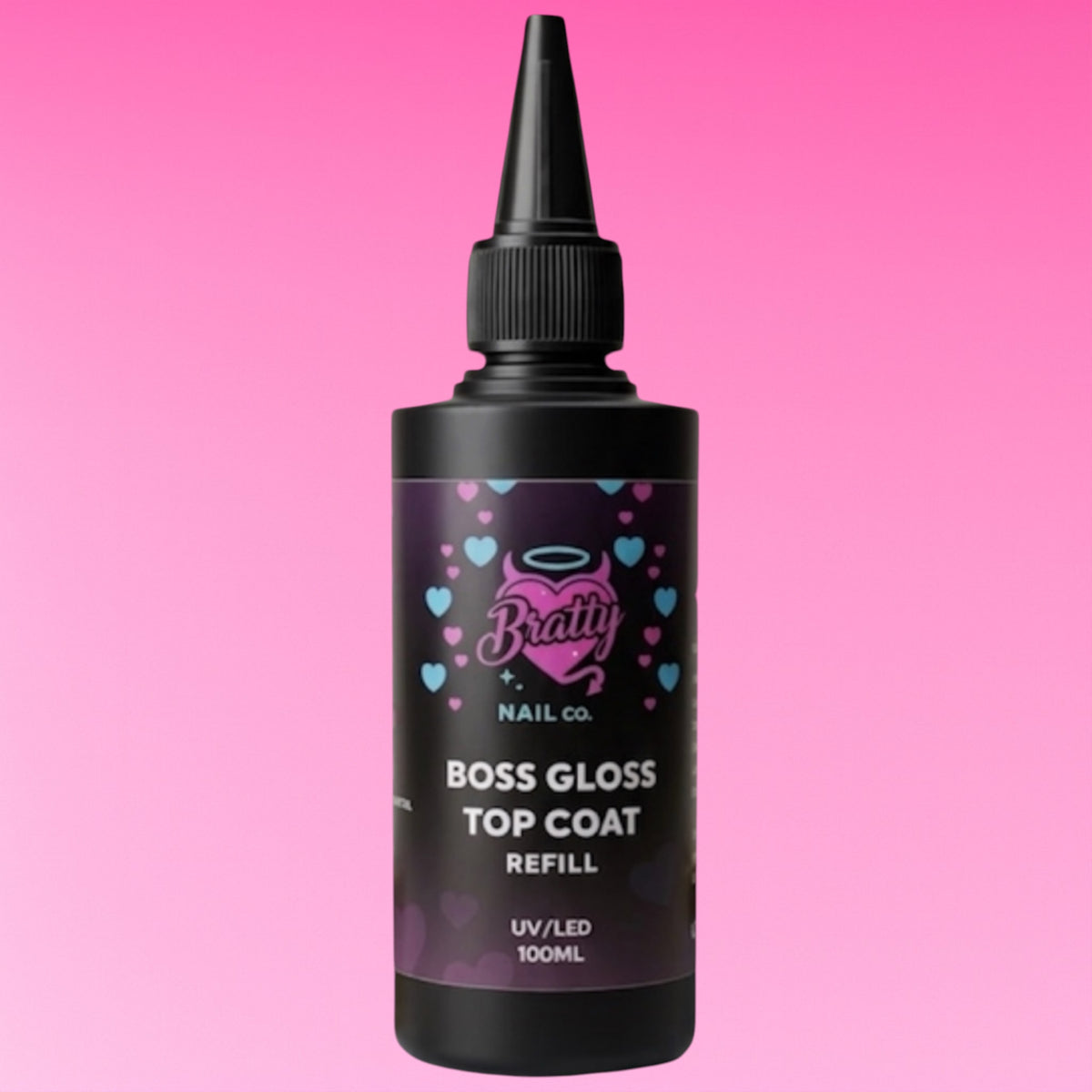 Boss Gloss 100ml gel top coat refill by Bratty Nail Co.