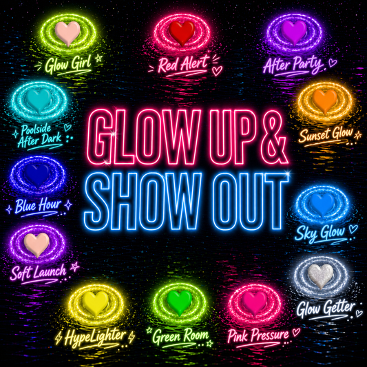 Glow Up & Show Out 12-piece glow-in-the-dark gel polish collection by Bratty Nail Co.