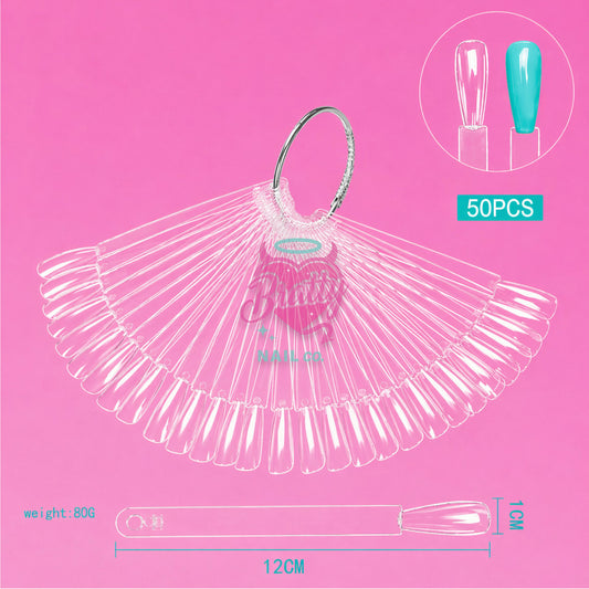 Nail Art Swatch Sticks | Coffin | Clear